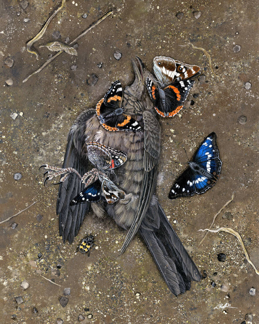 Schönheit im Tod, Lisa Pannek, 2021, Acryl, 30 x 24 cm