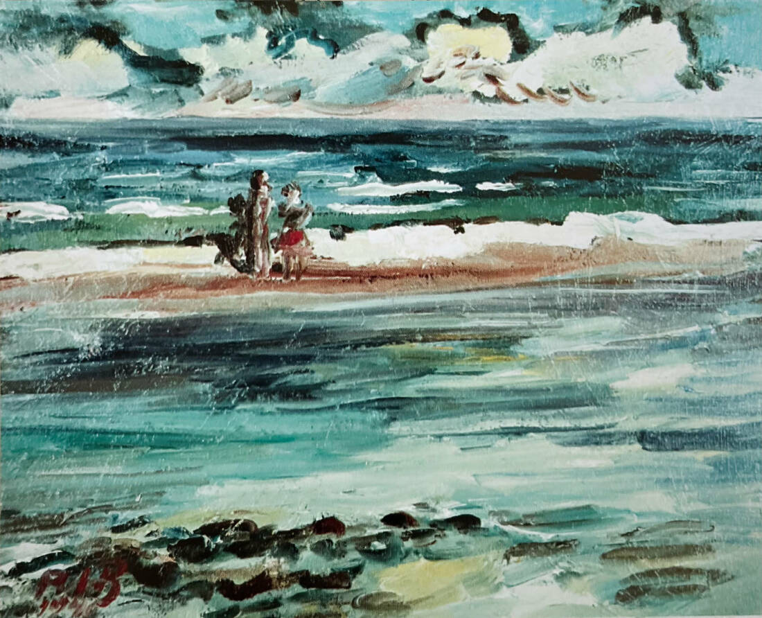 Auf der Sandbank, 1946, Öl auf Leinwand