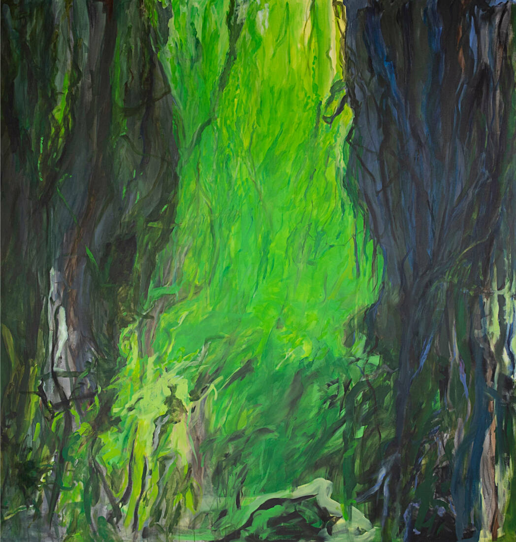 Lichtung, 2021, Acryl auf Leinwand, 205 x 200 cm