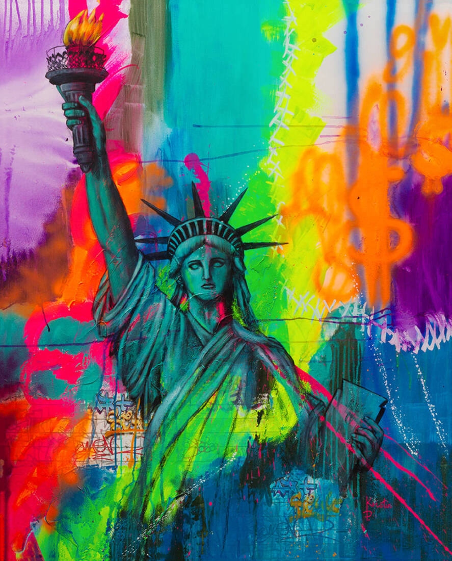 Lady Liberty, 2023, 150 × 120 cm