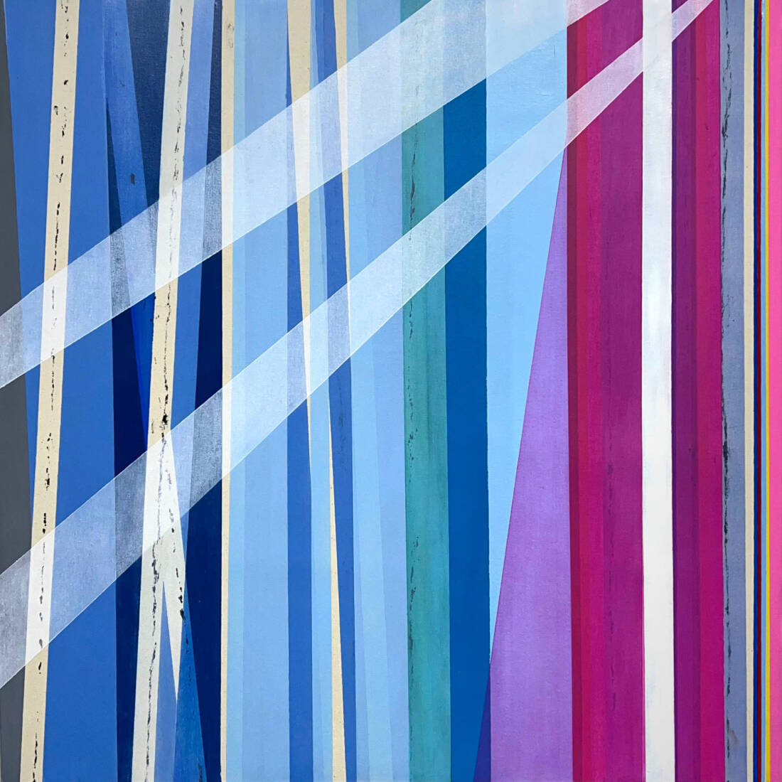 Behind the Curtain VIII, 2025, Malerei, 100 × 100 cm