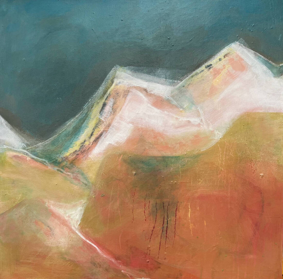 Hoher Atlas, 2025, Acryl und Ei-Tempera auf Leinwand, 60 × 70 cm