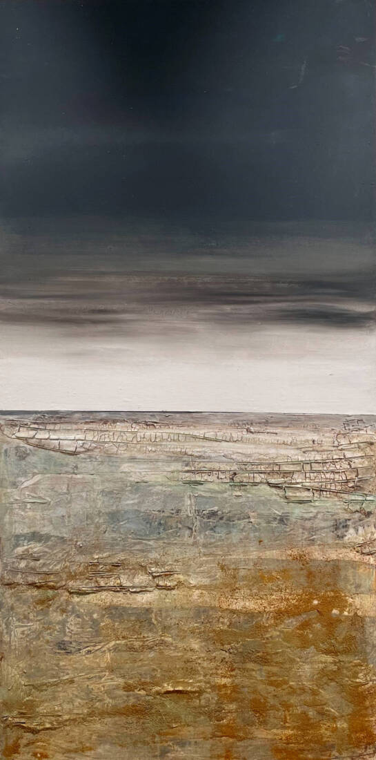Landschaft 2, Mixed Media, 140 × 70 cm