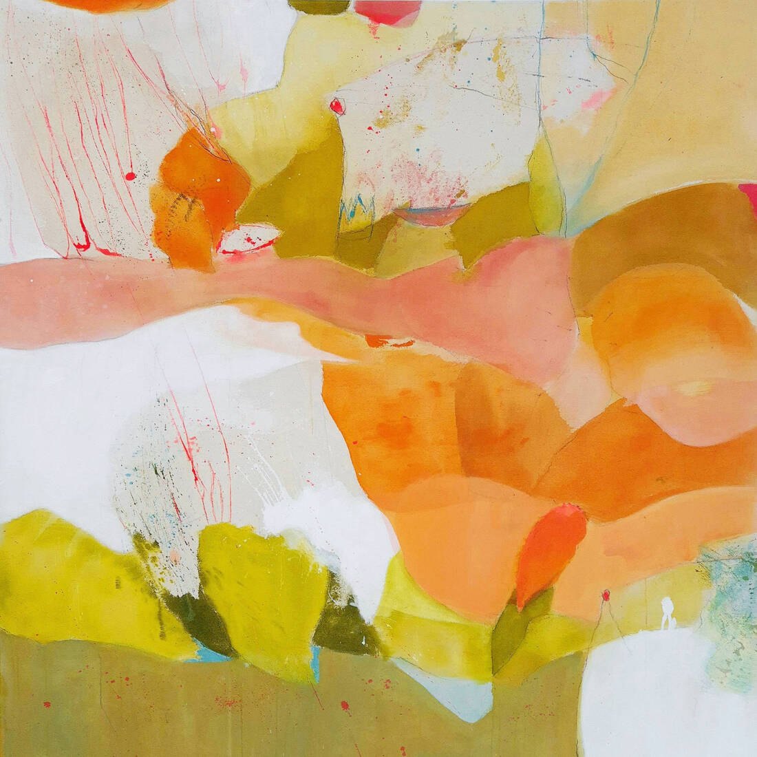 The Taste of Life… of Endless Motion, 2025, Acryl auf Leinwand,  90 × 90 cm