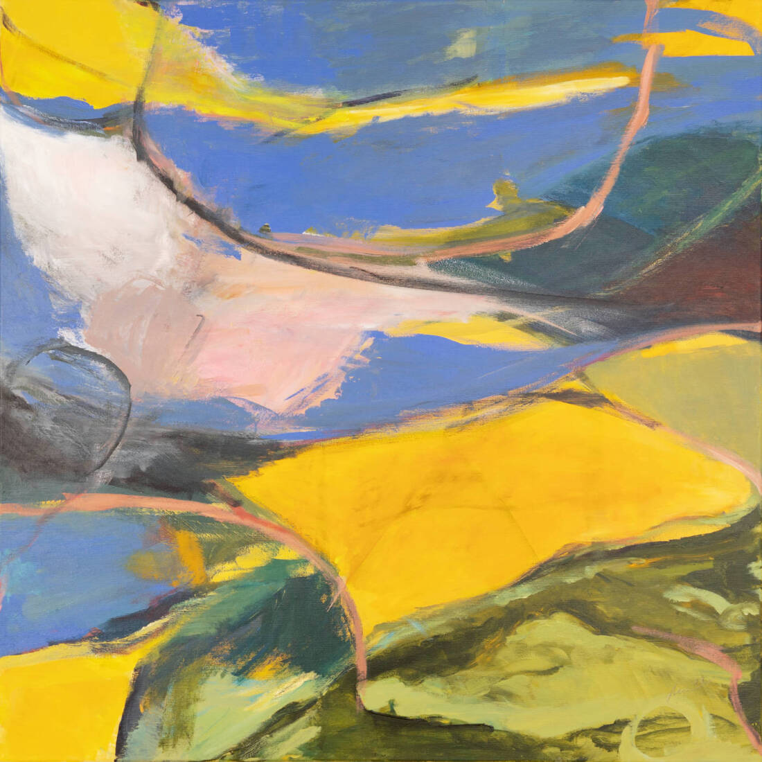 Farbspiel IV, 2023, Acryl auf Leinwand, 80 × 80 cm