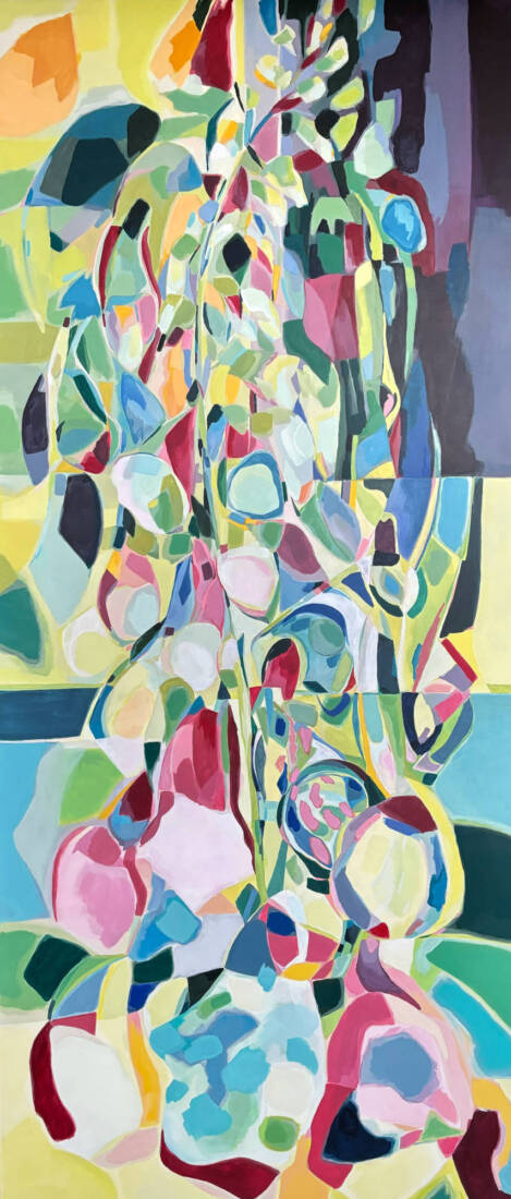 Fingerhut, 2024, Acryl auf Leinwand, 180 × 75 cm