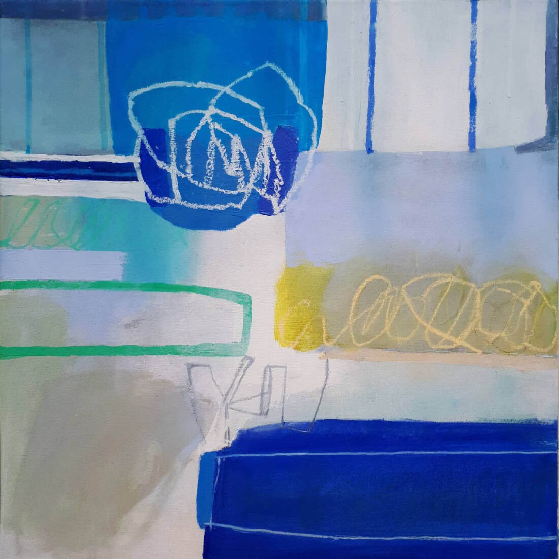 Frischer Wind, 2024, Acrylmalerei, 55 × 55 cm