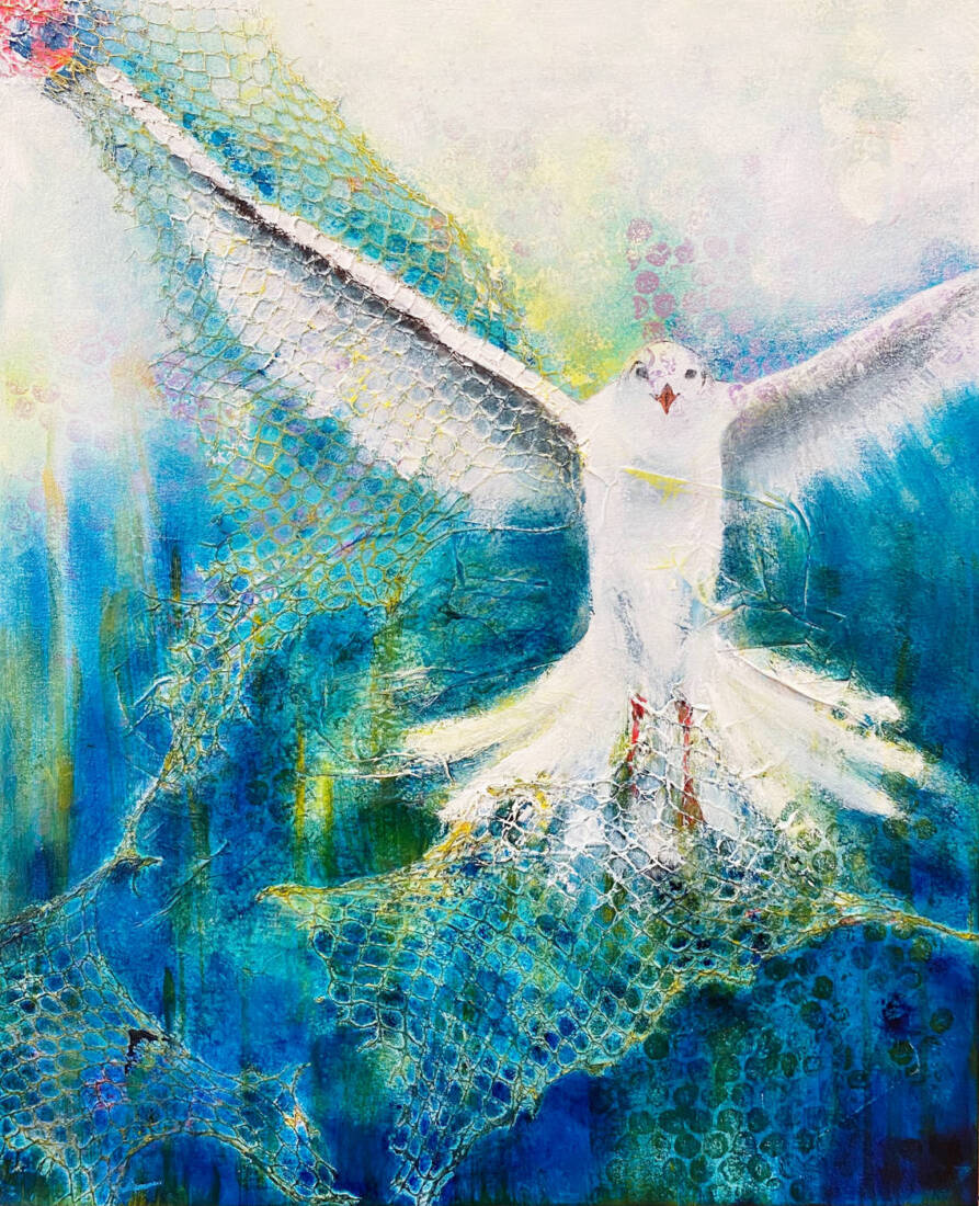 Im Anflug 2025 Acryl, 40 × 30 cm