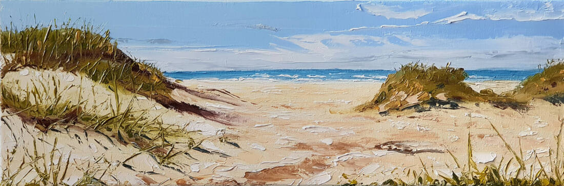List #04, 2025, Öl, 60 × 20 cm