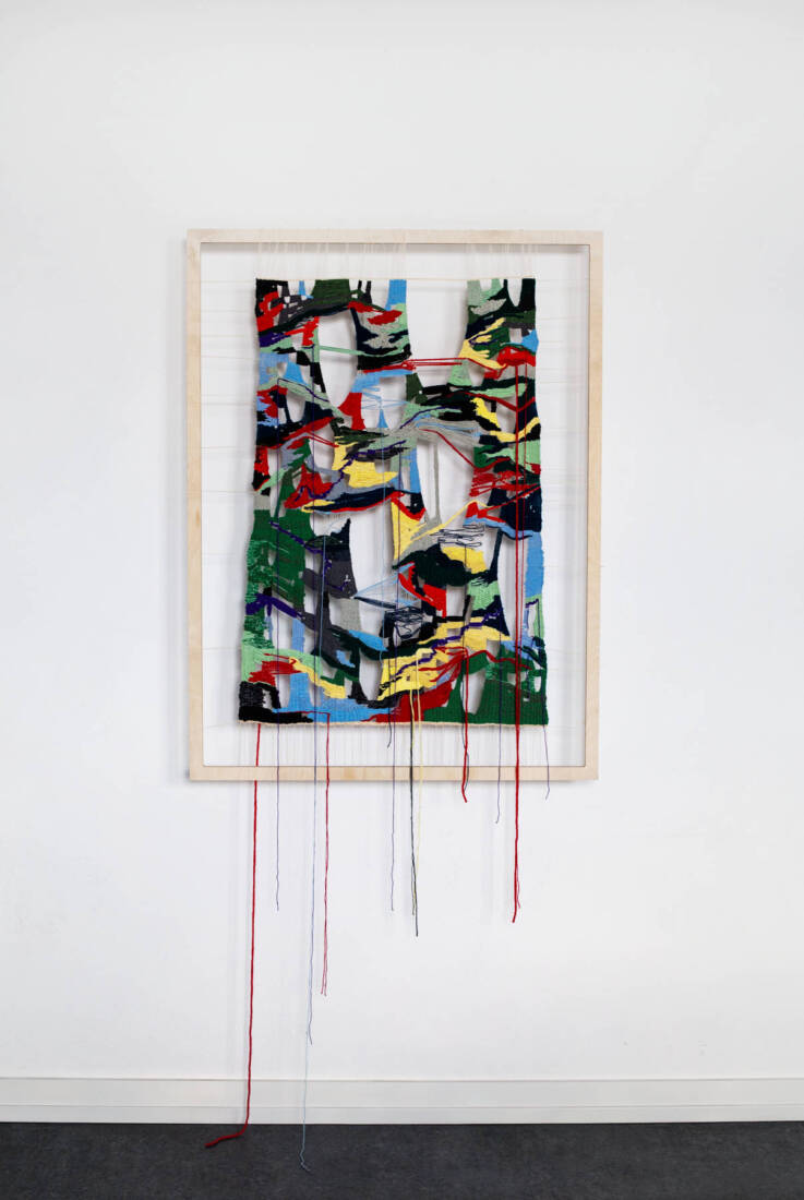 Motive Narra()tive, Miriam, Hartung, 2023, 124 × 93 cm, Weberei