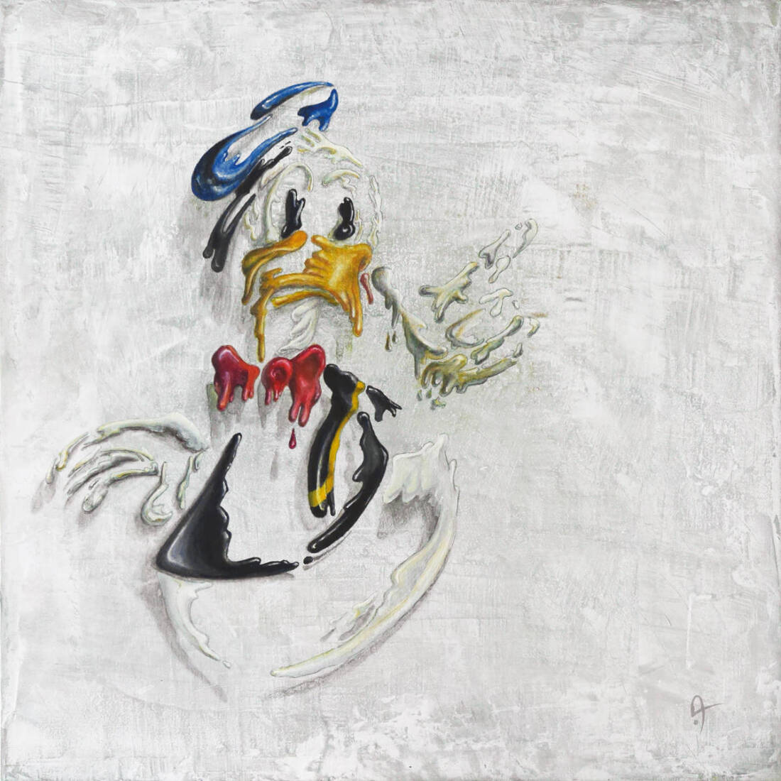 Old friends – Donald liquide, 2018 Acryl auf Leinwandpappe, 50 × 50 cm