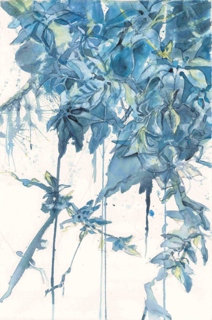 Tropenregen - Sri Lanka, 2025, Aquarell auf Bütten