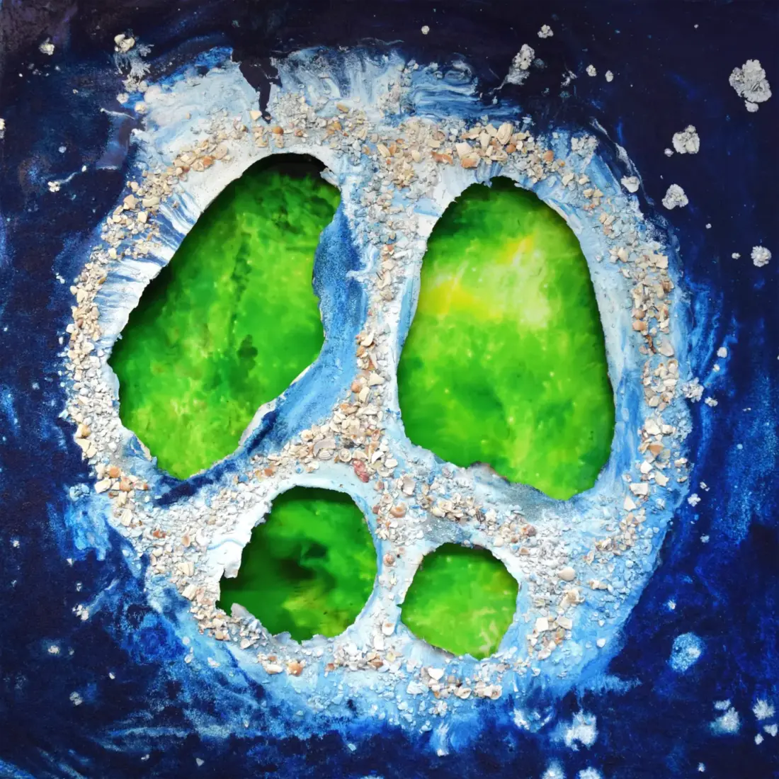 Doch endlich, da legt sich die wilde Gewalt, 2024, Mixed Media, 90 × 90 cm