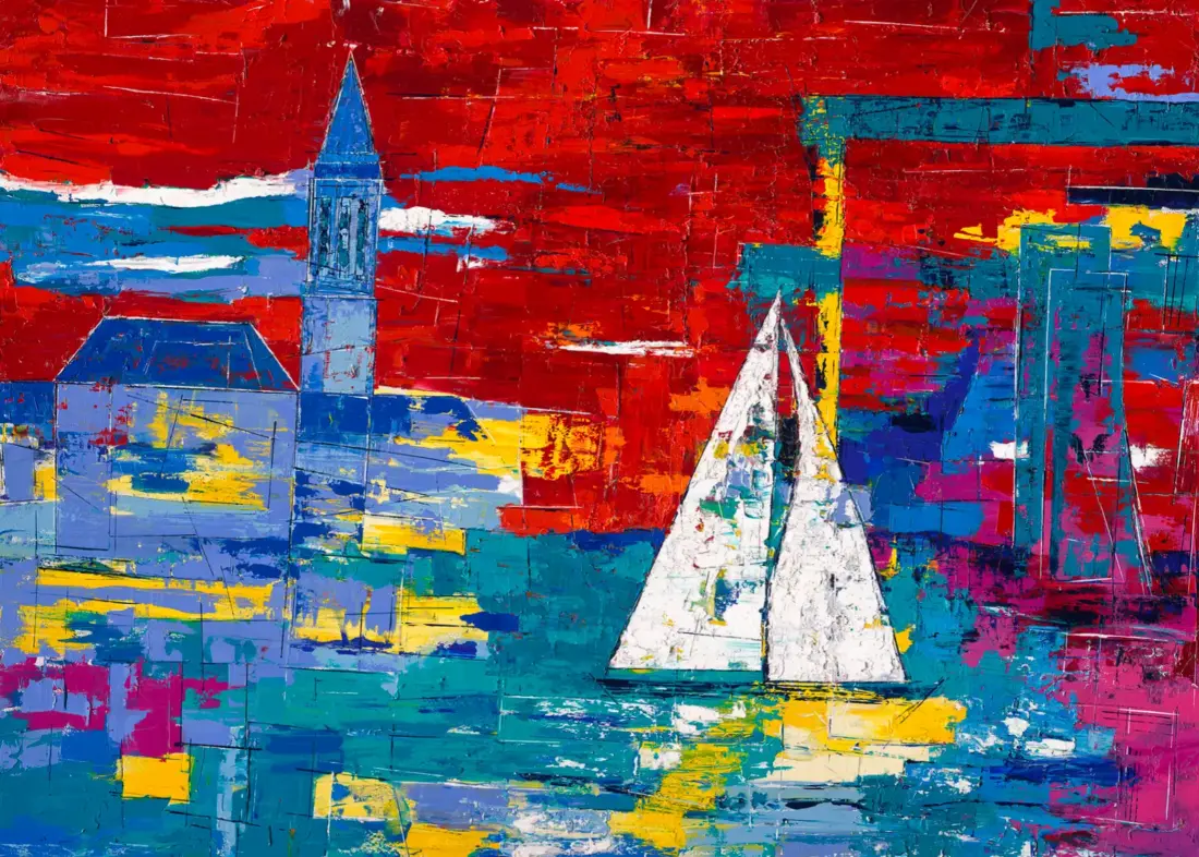 Kiellicht, 2026, Spachteltechnik, 100 × 140 cm