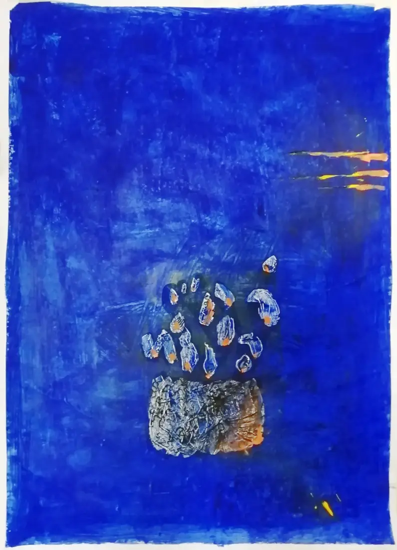 Blau, 50 x 40 cm, Acryl