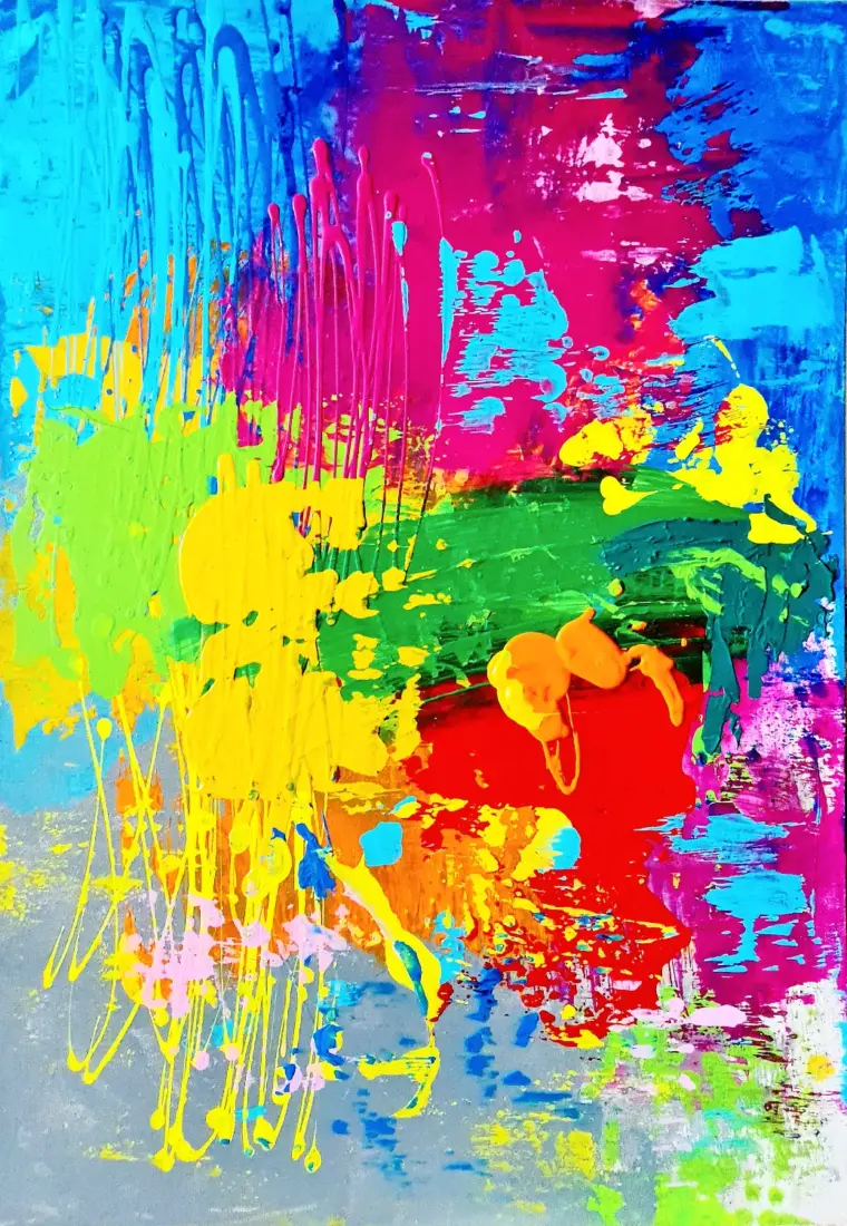 Colorful Dreams, 2025, Acryl auf Leinwand, 70 × 50 cm