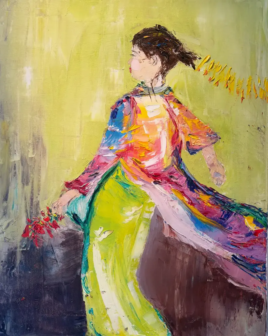 Im Wind der Farben, 2026, Öl auf Leinwand, 50 × 40 cm