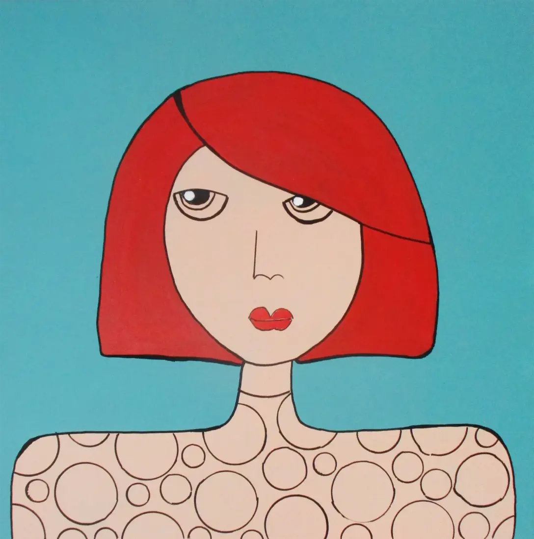 Le mannequin, 2026, Acrylmalerei, 50 × 50 cm