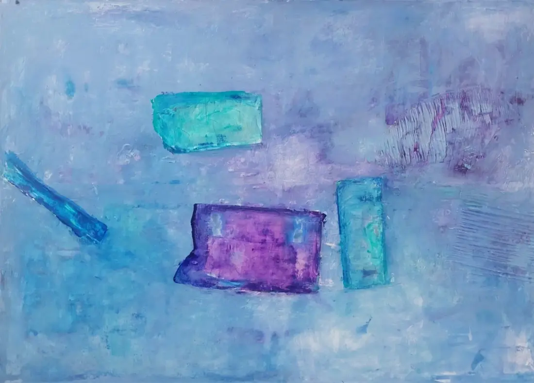Turmalin, Anne-Katrin Schön, 2026,<br>Acryl auf Leinwand, 80 × 100 cm