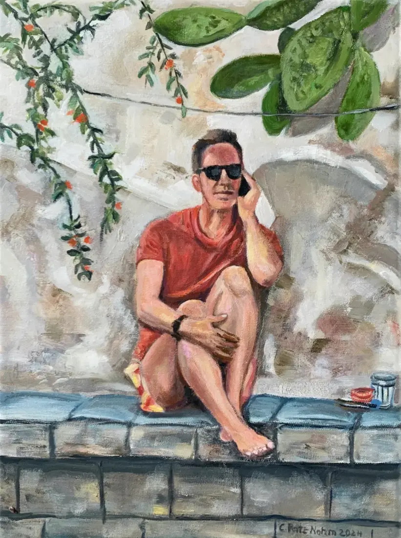business, 2024, Ölmalerei, 40 × 30 cm