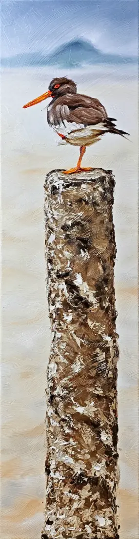 Austernfischer #1, Öl, 80 × 20 cm
