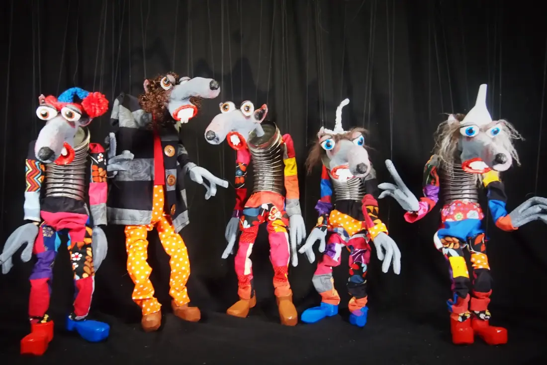 Die Ratten sind los, 2016-2024, Marionettenbau, H 80 cm