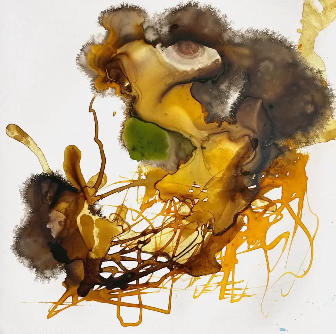 Hyphen, 2024, Tusche, 20 × 20 cm