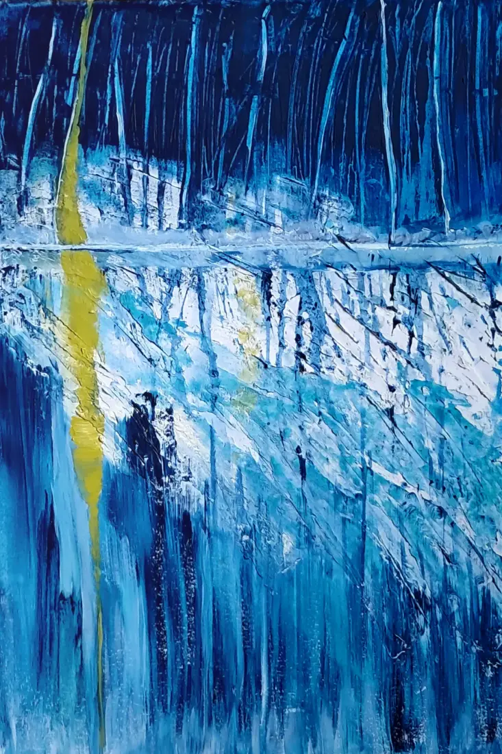 Nordlicht, 2026, Acryl, 70 × 50 cm