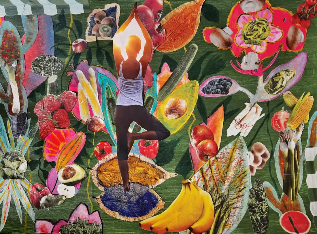 Plaisirs du jardin, 2026, Collage, 30 × 40 cm