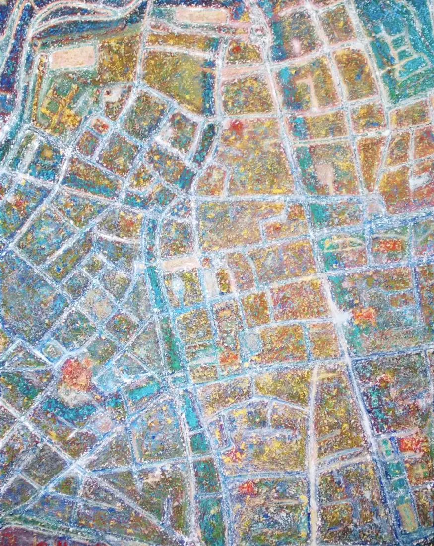 Ravenna 2, 2026, Öl und Sand auf Leinwand, 90 × 70 cm