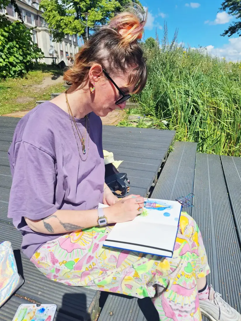 Sketch am kleinen Kiel, 2025, Urban Sketching