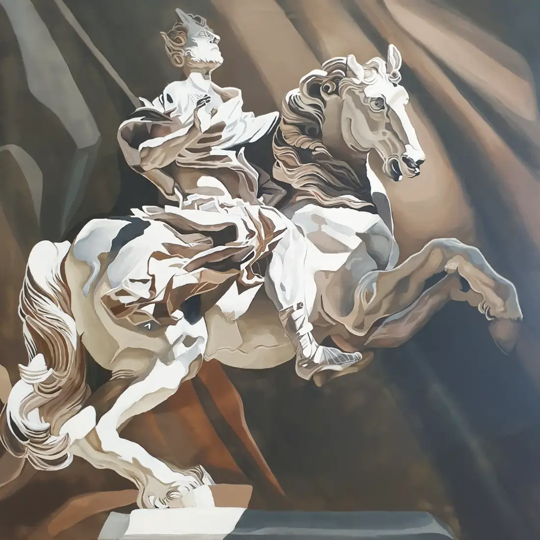 Vivienne Argens, ohne Titel, 2025, Ölfarbe auf Leinwand, 85 × 85 cm