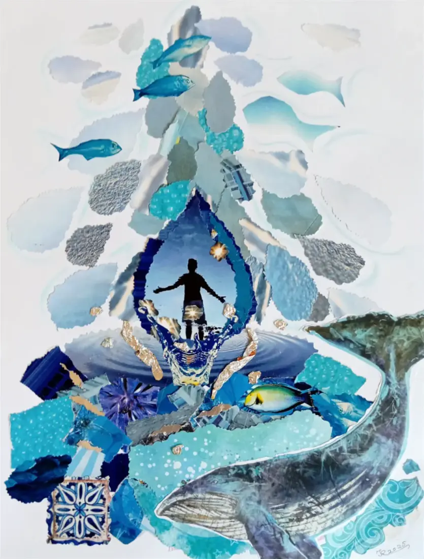Water, 2026, Collage, 40 × 30 cm